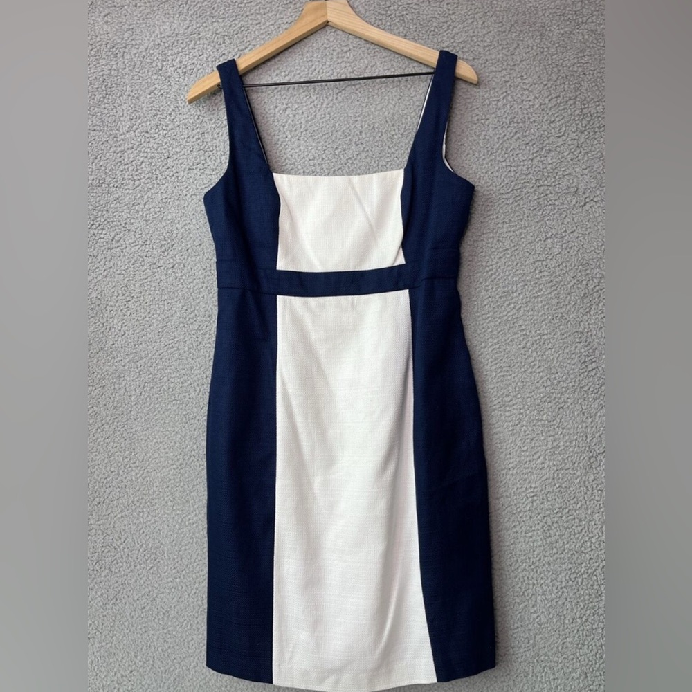 Lauren Ralph Lauren Dress Empire Pencil Sheath Tank Navy Nautical